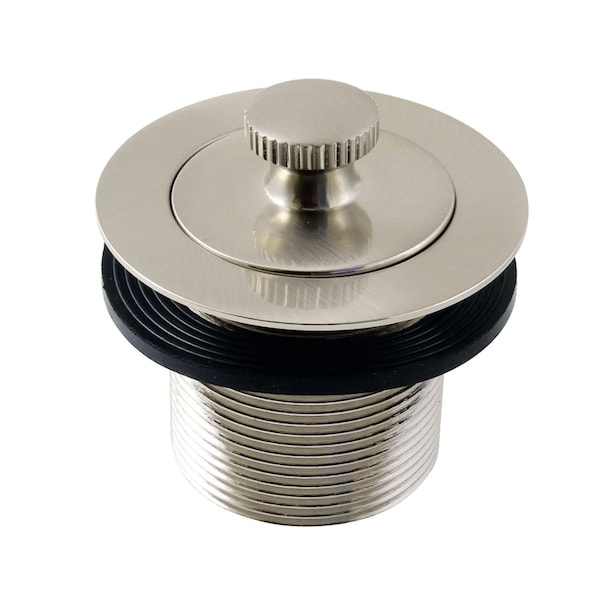 112 Lift and Turn Tub Drain with 112 Body Thread, Brushed Nickel